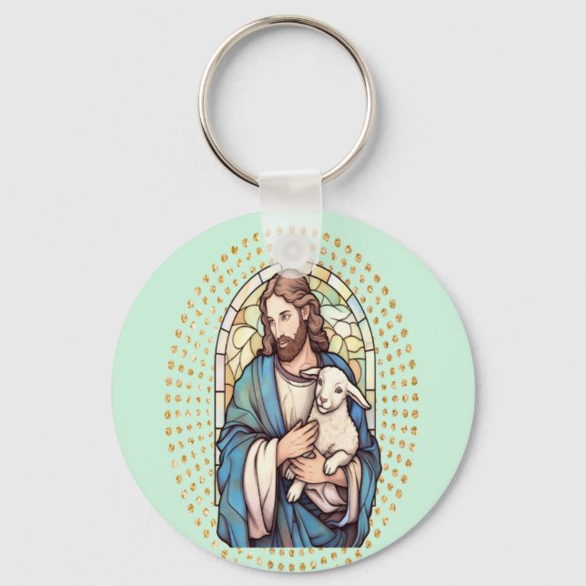 Religious Keychain God and Lamb (Front)