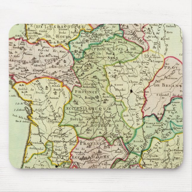 Religious map of France Mouse Mat (Front)
