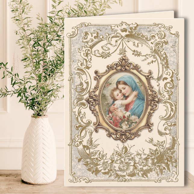 Religious Mary Baby Jesus Vintage Catholic Card (Creator Uploaded)