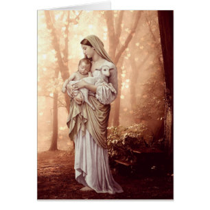 Religious Mary Jesus Good Shepherd Catholic