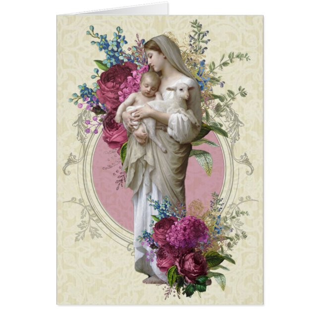 Religious Mary Jesus Good Shepherd Catholic (Front)
