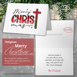 Religious "Merry Christ-mas" Christmas Card