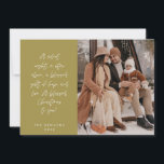 Religious, Merry Christmas, Christian Family Photo Holiday Card<br><div class="desc">Religious, Christian, Merriest Christmas, Season Greeting, Happiest Holiday, Merry Christmas, elegant classy gold themed. ( A silent night, a star above, a blessed gift of hope and love. A blessed Christmas to you! ) Celebrate the season with this family photo card (printed and / or digital download, greeting sent via...</div>