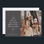 Religious, Merry Christmas, Christian Family Photo Holiday Card<br><div class="desc">Religious, Christian, Merriest Christmas, Season Greeting, Happiest Holiday, Merry Christmas. ( A silent night, a star above, a blessed gift of hope and love. A blessed Christmas to you! ), in charcoal grey theme. Celebrate the season with this family photo card (printed and / or digital download, greeting sent via...</div>