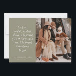 Religious, Merry Christmas, Christian Family Photo Holiday Card<br><div class="desc">Religious, Christian, Merriest Christmas, Season Greeting, Happiest Holiday, Merry Christmas, eucalyptus green themed. ( A silent night, a star above, a blessed gift of hope and love. A blessed Christmas to you! ) Celebrate the season with this family photo card (printed and / or digital download, greeting sent via email,...</div>