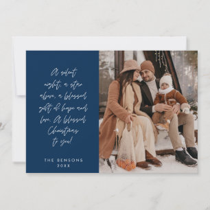 Religious, Merry Christmas, Christian Family Photo Holiday Card