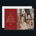 Religious, Merry Christmas, Christian Family Photo Holiday Card<br><div class="desc">Religious, Christian, Merriest Christmas, Season Greeting, Happiest Holiday, Merry Christmas. ( A silent night, a star above, a blessed gift of hope and love. A blessed Christmas to you! ), in burgundy wine red theme. Celebrate the season with this family photo card (printed and / or digital download, greeting sent...</div>