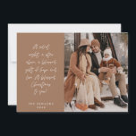 Religious, Merry Christmas, Christian Family Photo Holiday Card<br><div class="desc">Religious, Christian, Merriest Christmas, Season Greeting, Happiest Holiday, Merry Christmas, taupe brown themed. ( A silent night, a star above, a blessed gift of hope and love. A blessed Christmas to you! ) Celebrate the season with this family photo card (printed and / or digital download, greeting sent via email,...</div>