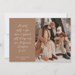 Religious, Merry Christmas, Christian Family Photo Holiday Card