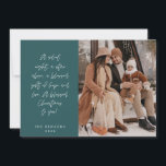 Religious, Merry Christmas, Christian Family Photo Holiday Card<br><div class="desc">Religious, Christian, Merriest Christmas, Season Greeting, Happiest Holiday, Merry Christmas, emerald green themed. ( A silent night, a star above, a blessed gift of hope and love. A blessed Christmas to you! ) Celebrate the season with this family photo card (printed and / or digital download, greeting sent via email,...</div>