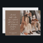 Religious, Merry Christmas, Christian Family Photo Holiday Card<br><div class="desc">Religious, Christian, Merriest Christmas, Season Greeting, Happiest Holiday, Merry Christmas, dark taupe brown themed. ( A silent night, a star above, a blessed gift of hope and love. A blessed Christmas to you! ) Celebrate the season with this family photo card (printed and / or digital download, greeting sent via...</div>