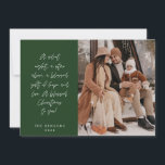 Religious, Merry Christmas, Christian Family Photo Holiday Card<br><div class="desc">Religious, Christian, Merriest Christmas, Season Greeting, Happiest Holiday, Merry Christmas, green themed. ( A silent night, a star above, a blessed gift of hope and love. A blessed Christmas to you! ) Celebrate the season with this family photo card (printed and / or digital download, greeting sent via email, as...</div>