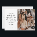 Religious, Merry Christmas, Christian Family Photo Holiday Card<br><div class="desc">Religious, Christian, Merriest Christmas, Season Greeting, Happiest Holiday, Merry Christmas, black and white themed. ( A silent night, a star above, a blessed gift of hope and love. A blessed Christmas to you! ) Celebrate the season with this family photo card (printed and / or digital download, greeting sent via...</div>
