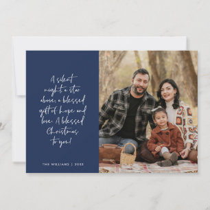 Religious, Merry Christmas, Christian Family Photo Holiday Card