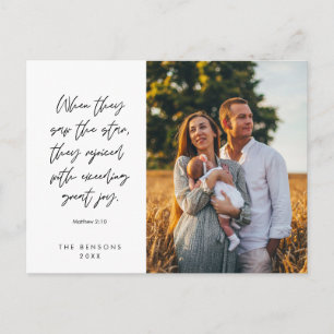 Religious, Merry Christmas, Christian Family Photo Postcard