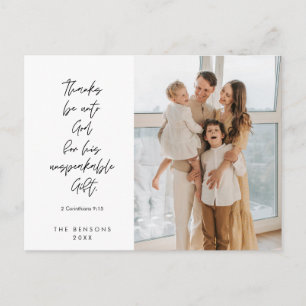 Religious, Merry Christmas, Christian Family Photo Postcard