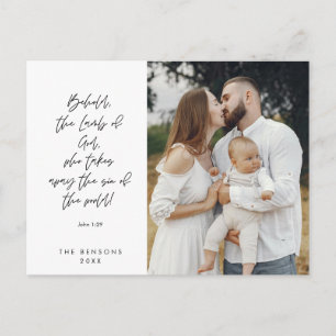 Religious, Merry Christmas, Christian Family Photo Postcard