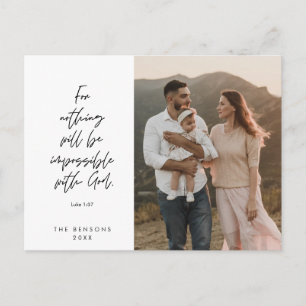 Religious, Merry Christmas, Christian Family Photo Postcard