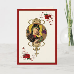 Religious Mother Perpetual Help Catholic Jesus Car Card