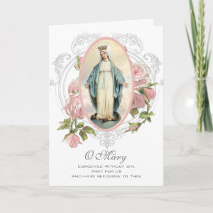 Religious Mother's Day Blessed Virgin Mary Card