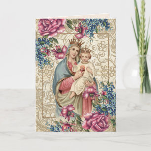 Religious Mothers Day Blessed Virgin Mary Jesus Card