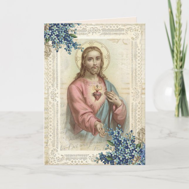 Religious Mothers Day Sacred Heart of Jesus Card (Front)