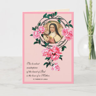 Religious Mothers Day St. Therese Catholic Card