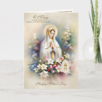 Religious Mother's Day Virgin Mary Floral 