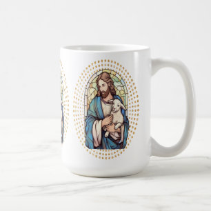 Religious Mug with God Holding a Lamb