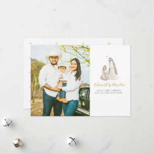 Religious Nativity 1 Photo Christmas Card