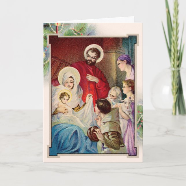 Religious Nativity Christmas Card (Front)