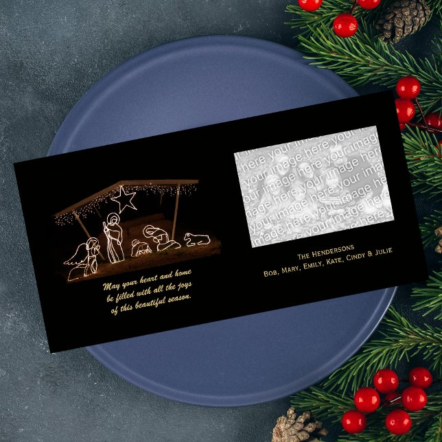 Religious Nativity Christmas Photo Card (Creator Uploaded)