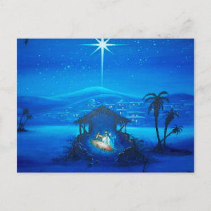 Religious Nativity Christmas postcard