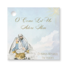 Religious Nativity Holiday Gift Tag 