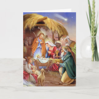 Religious nativity x-mas card