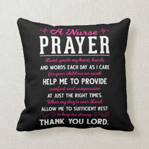 Religious Nurse Prayer Christian Nursing Lord Cushion