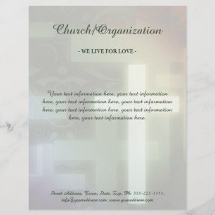 Religious Organisation Lighted Cross Letterhead
