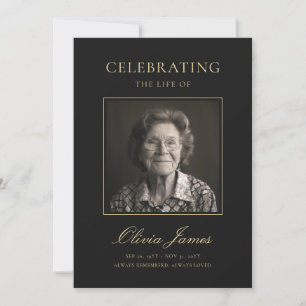Religious Photo Celebration of Life Funeral Invitation
