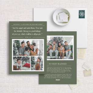 Religious Photo Christmas Card with Quote