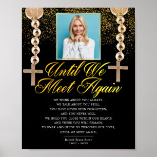 Religious Photo Elegant Memorial Funeral Poem Sign