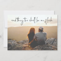 Religious Photo Save the Date Card KJV Verse