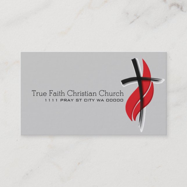Religious Religion Christian Pastor Christianity Business Card (Front)