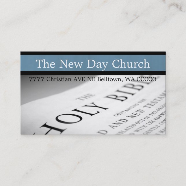 Religious Religion Christian Pastor Christianity Business Card (Front)