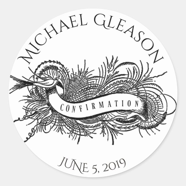 Religious Sacrament of Confirmation Classic Round Sticker (Front)