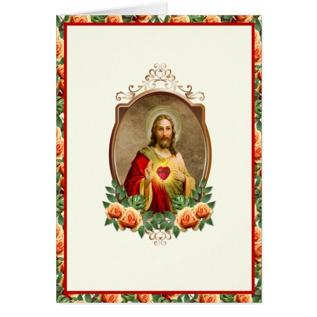 Religious Sacred Heart Jesus Catholic Prayer (Front)