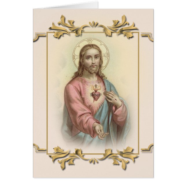 Religious Sacred Heart Jesus Christian Prayer (Front)