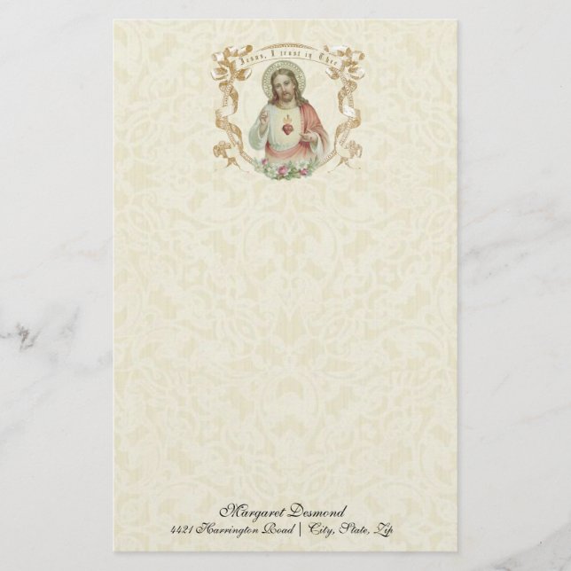 Religious Sacred Heart Jesus Vintage Catholic (Front)