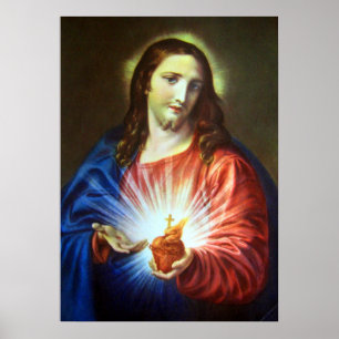 Religious Sacred Heart of Jesus Catholic Poster