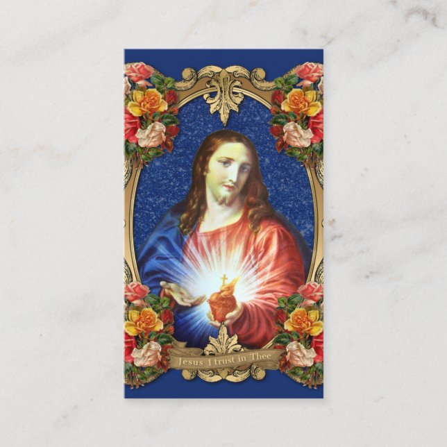 Religious Sacred Heart Prayer for Departed Soul Pl Place Card (Front)