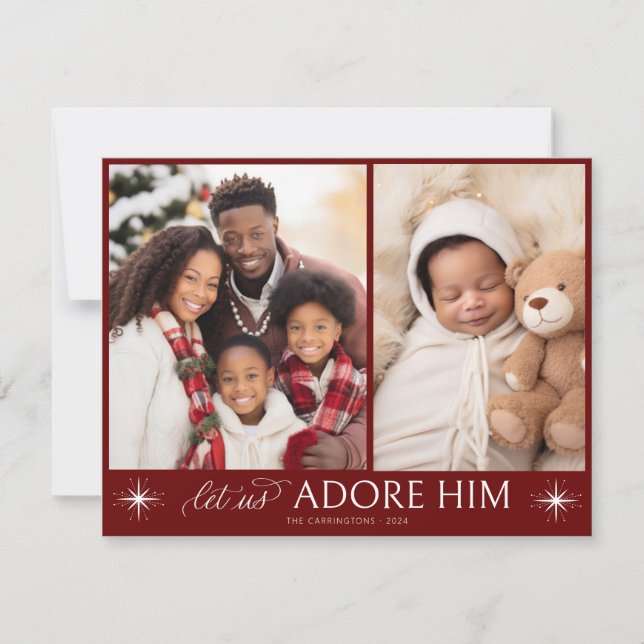 Religious Script Christmas Photo Holiday Card (Front)